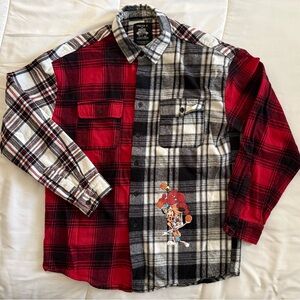 Forever 21 Red and Black Checkered Button Down Shirt